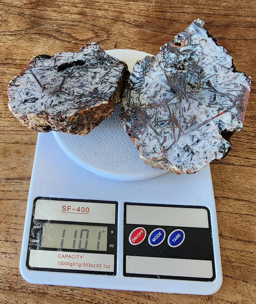 White Needle Agate