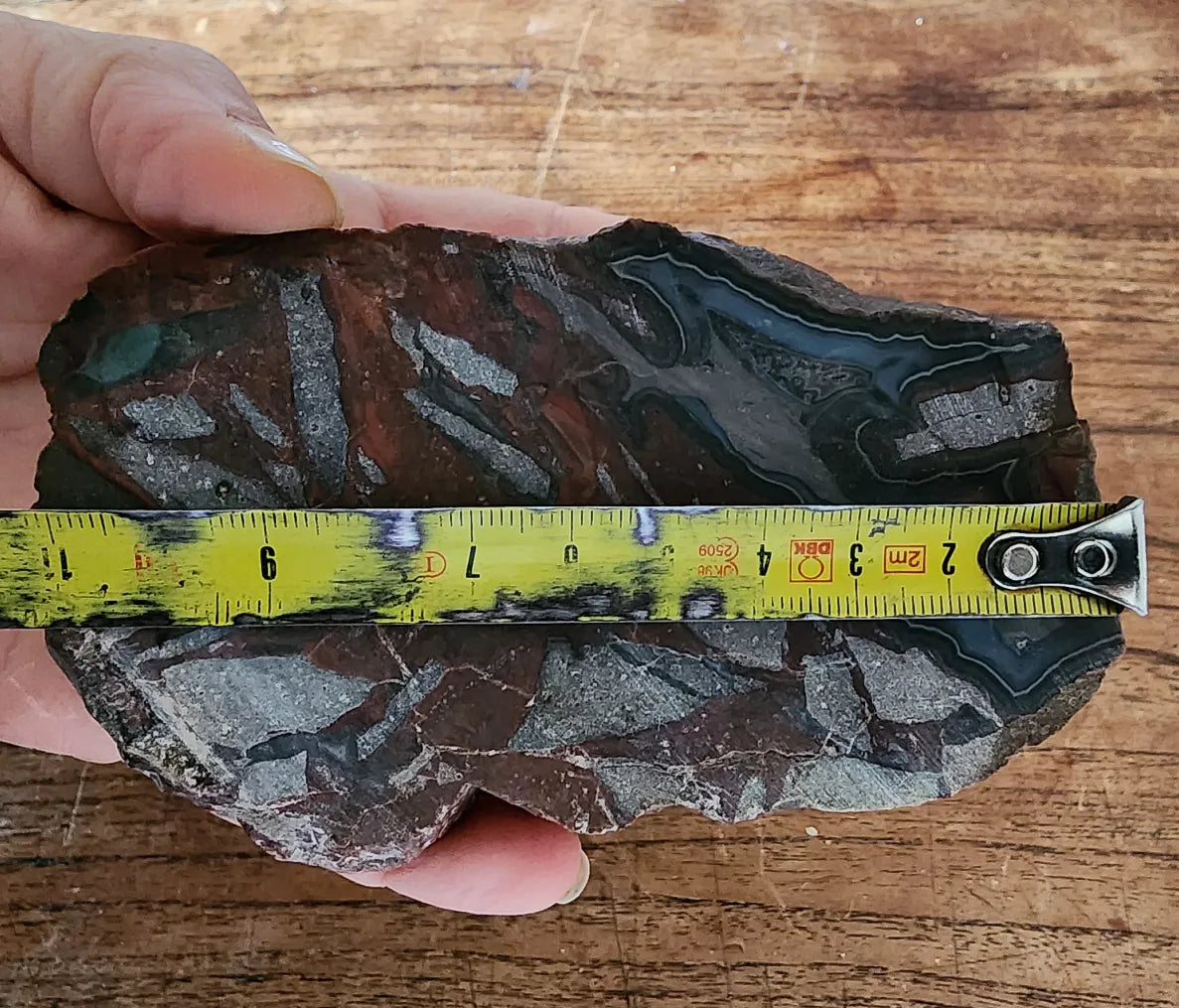 Brecciated Blue Agate Pair