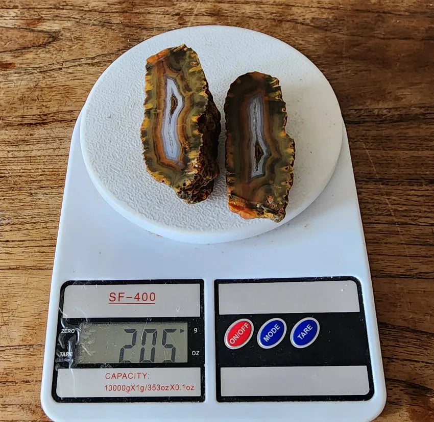 Orange & Green Banded Agate