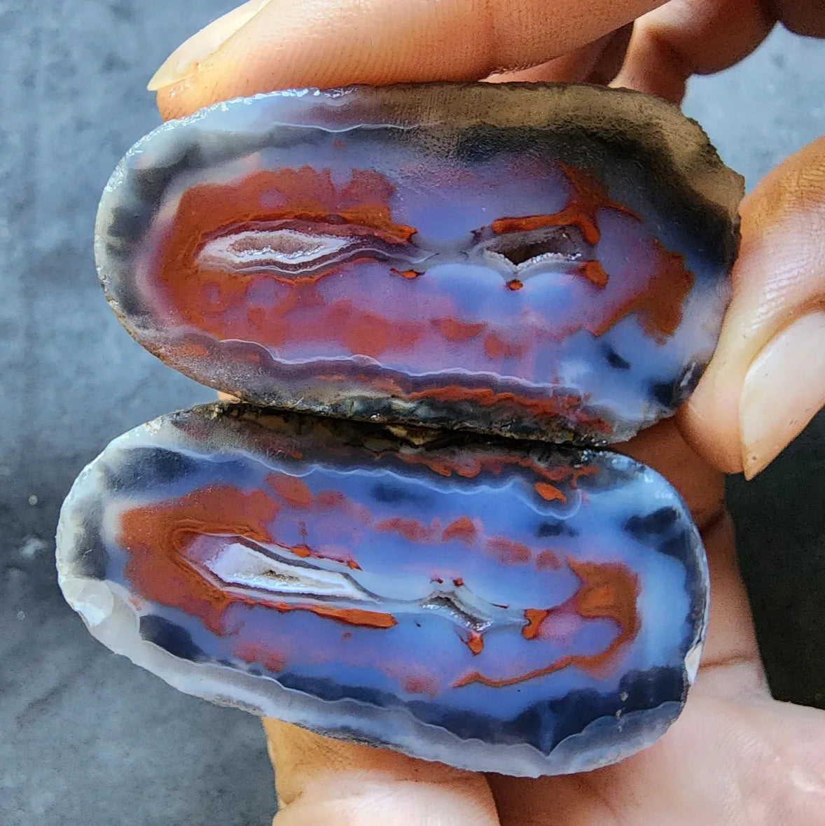 Blue & Red Agate