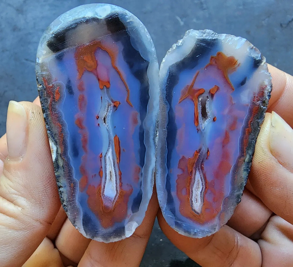 Blue & Red Agate