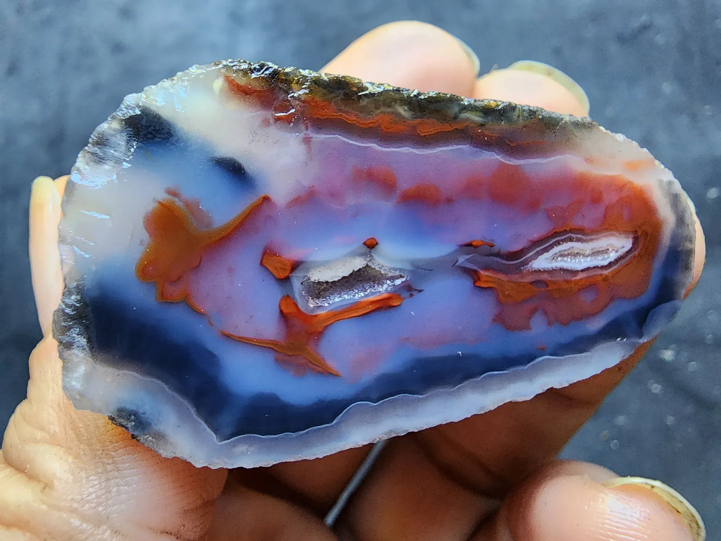Blue & Red Agate