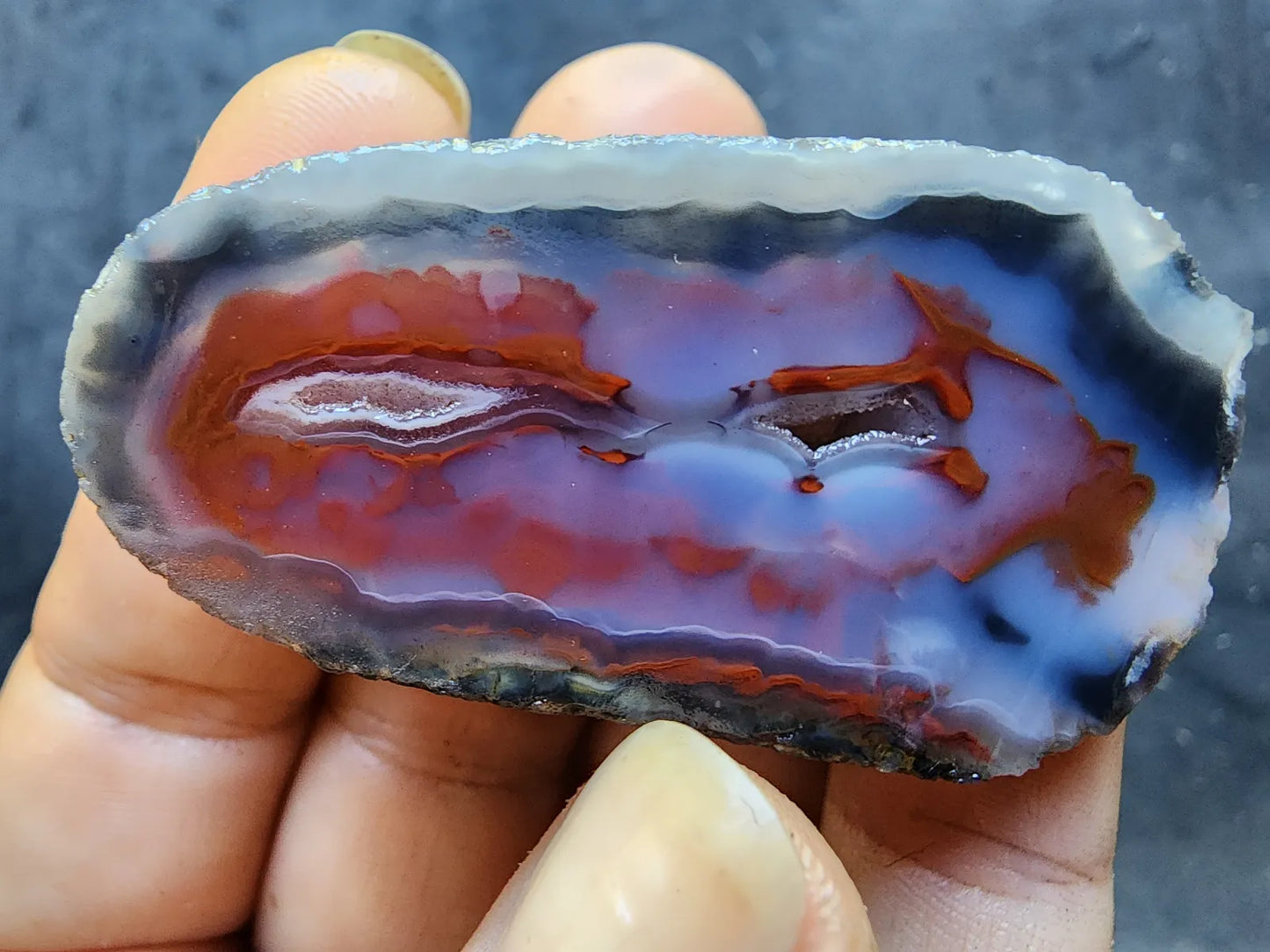 Blue & Red Agate