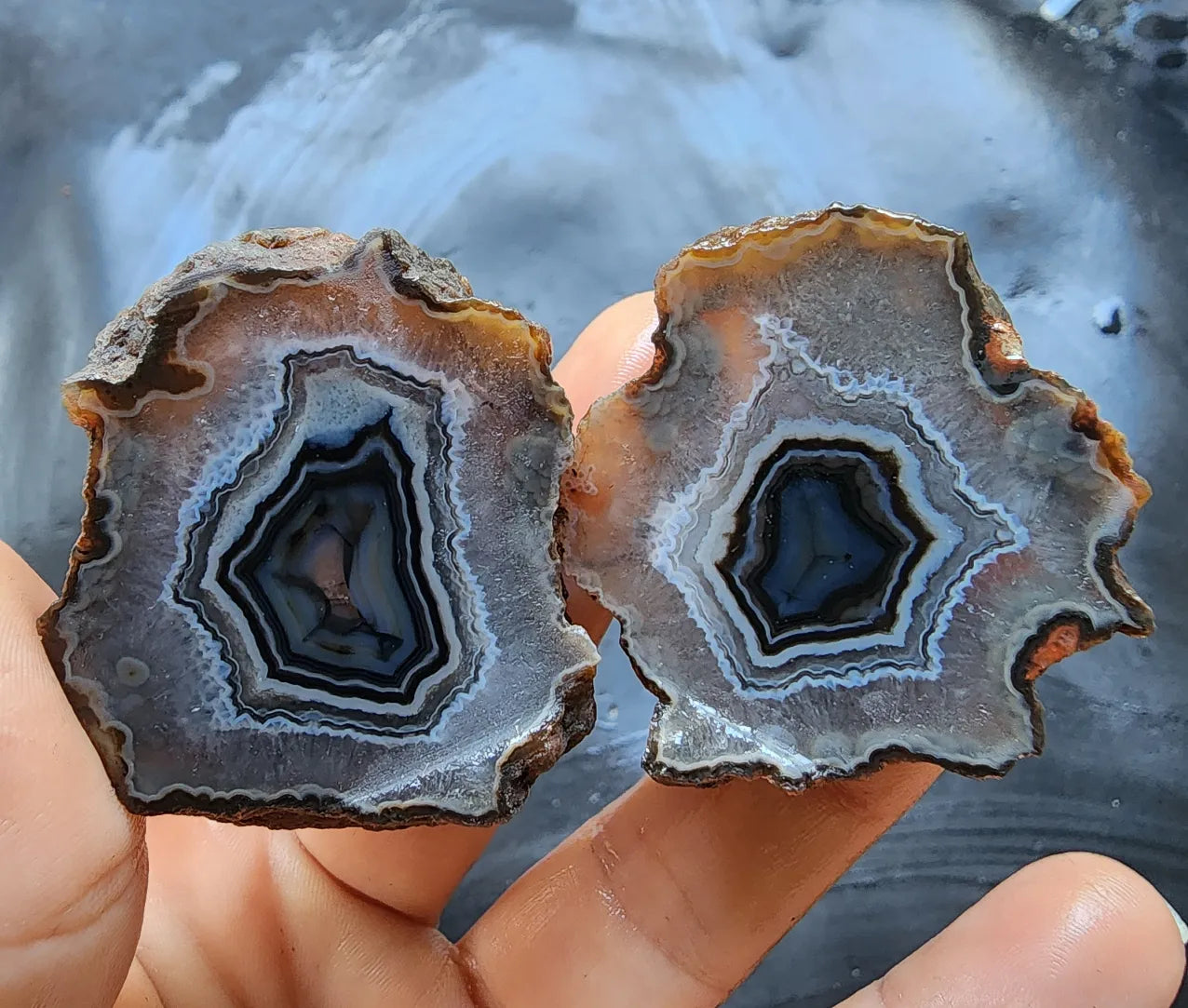 Floater Agate Pair