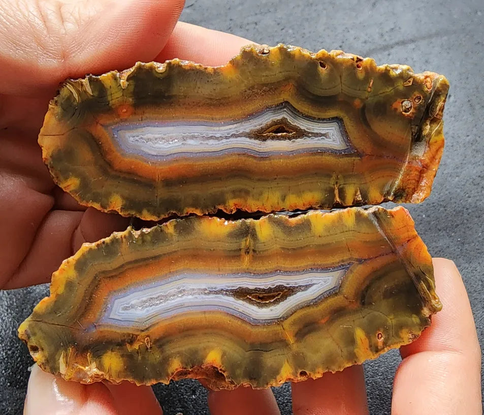 Orange & Green Banded Agate