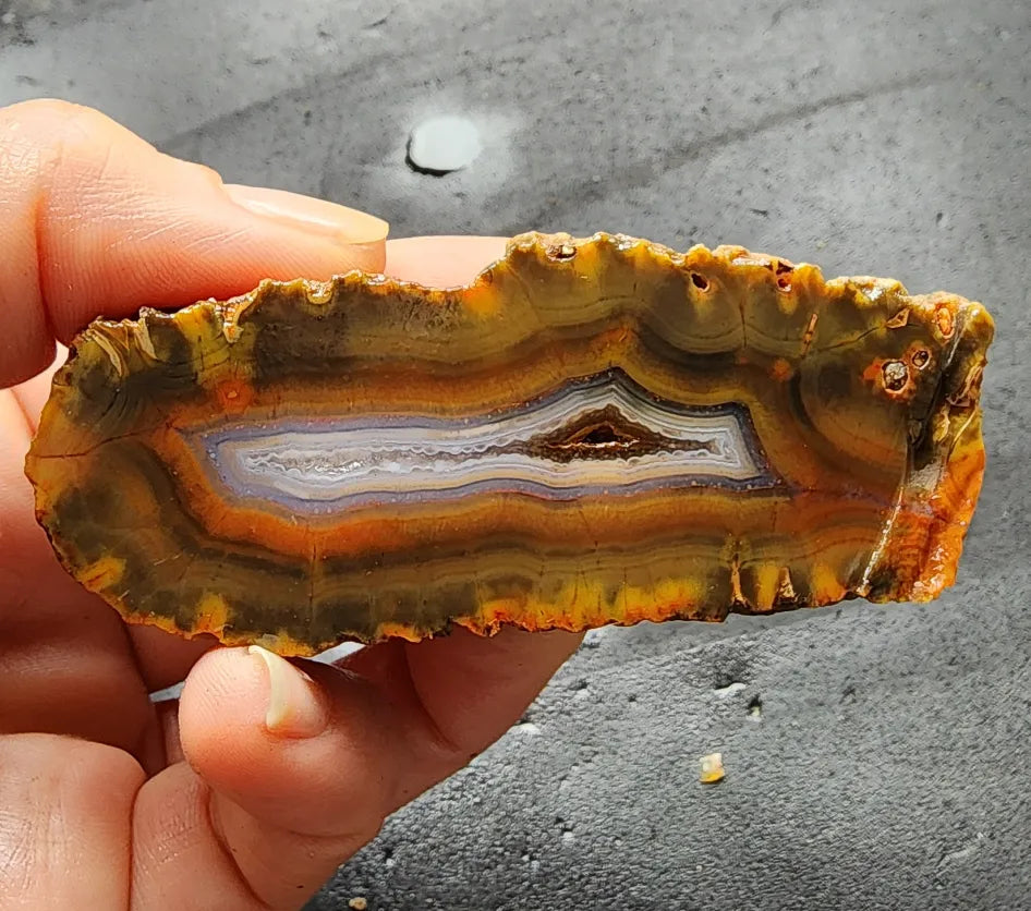 Orange & Green Banded Agate