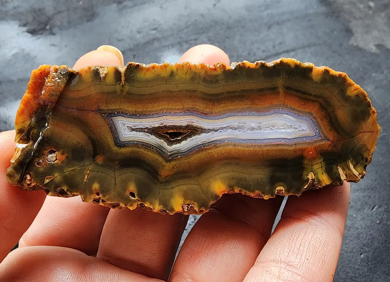 Orange & Green Banded Agate