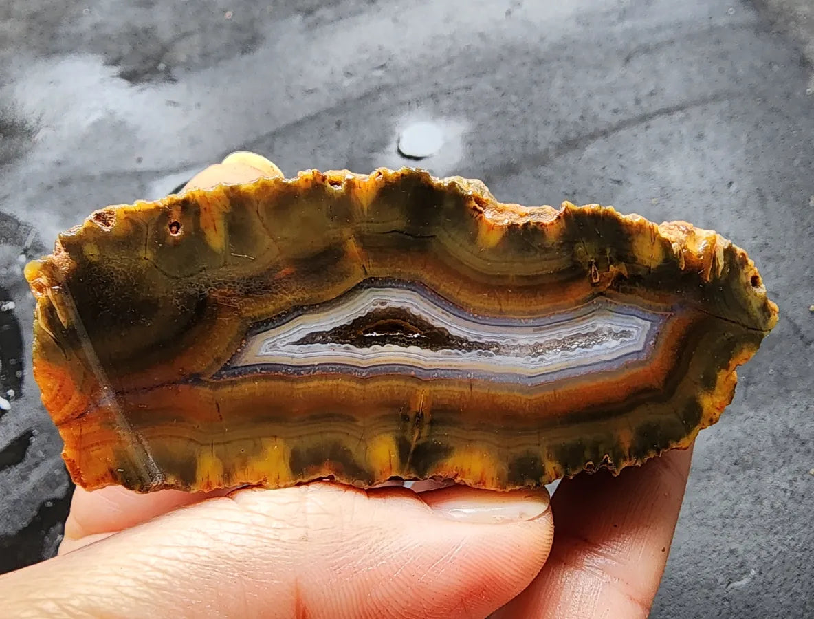 Orange & Green Banded Agate