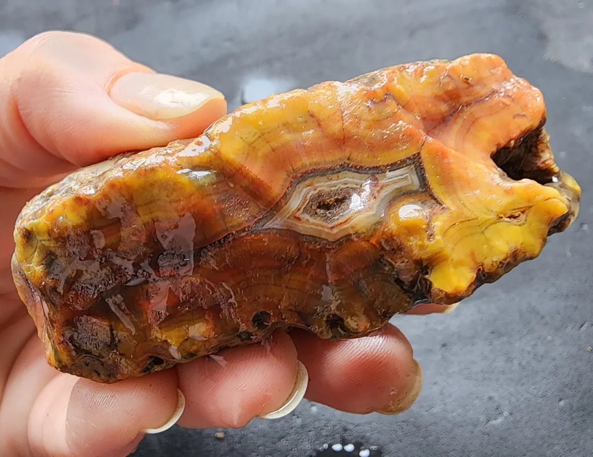 Orange & Green Banded Agate