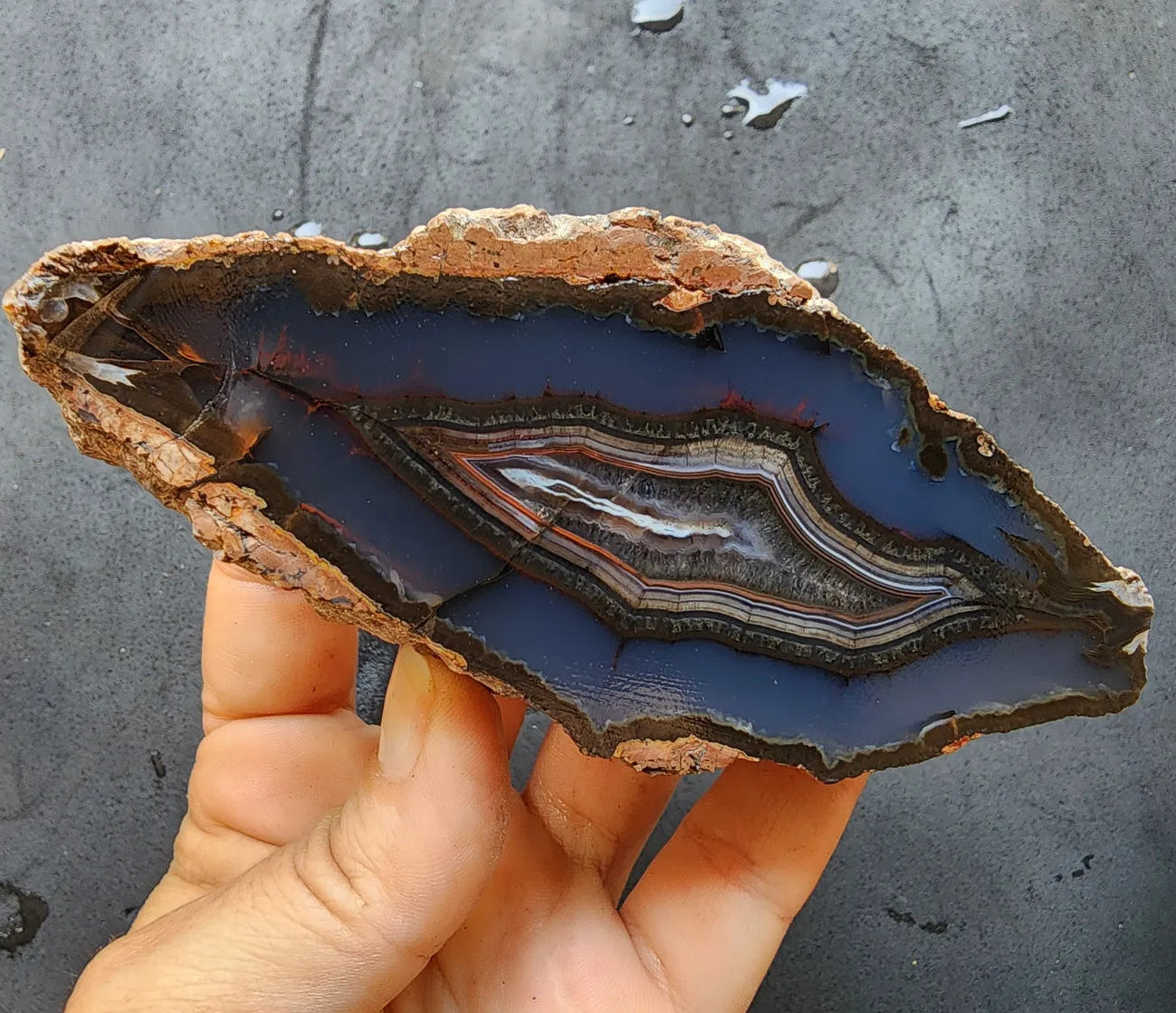 Dark Blue Agate