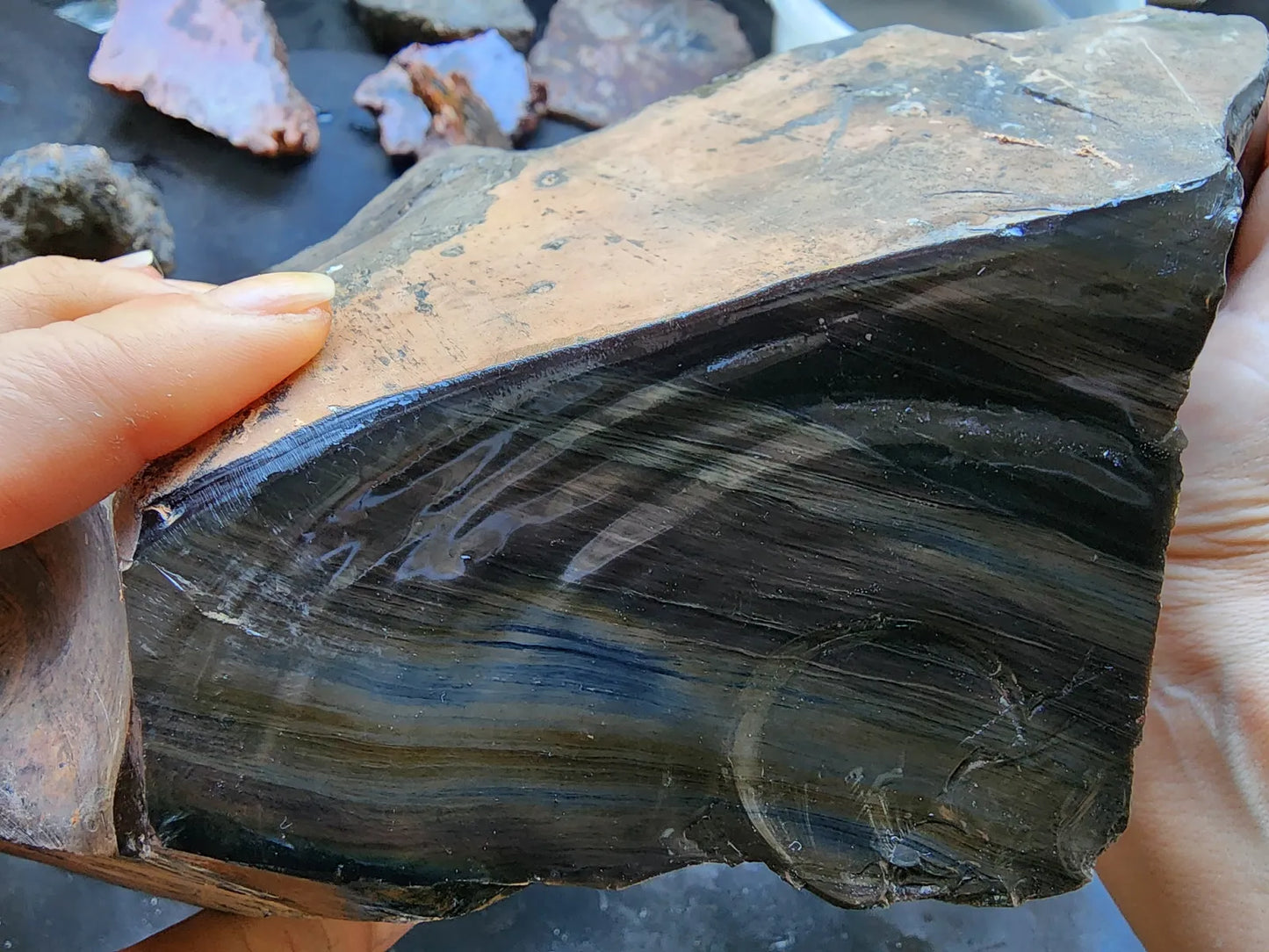 Rough Rainbow Obsidian