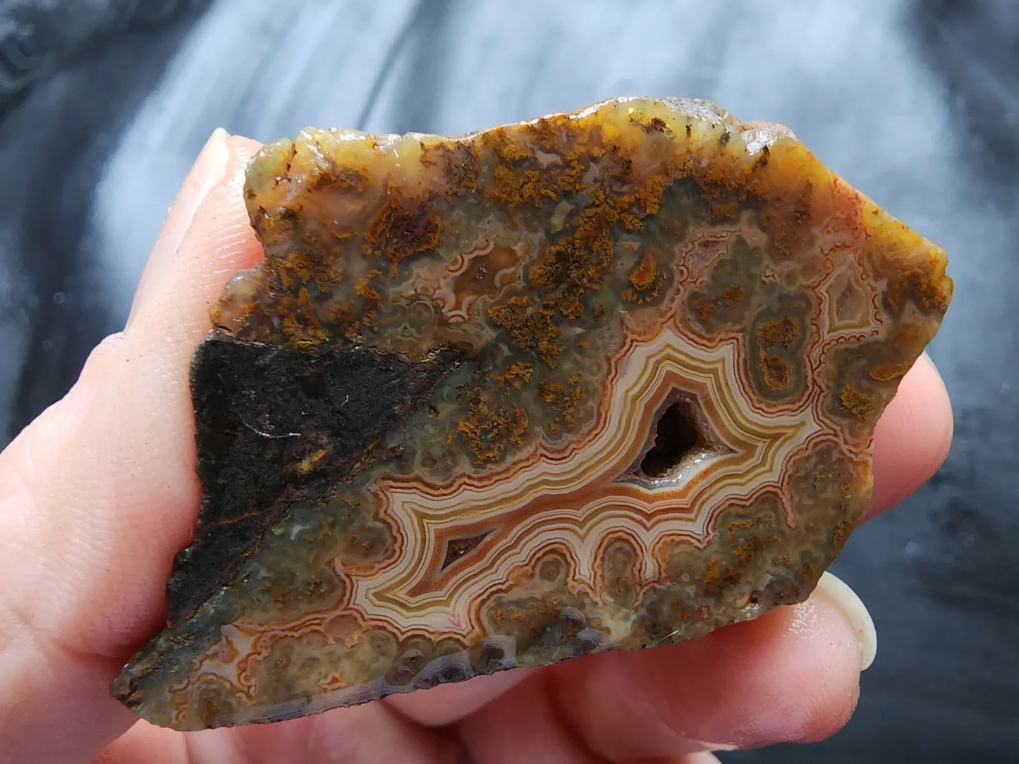 Druzy Plume Agate