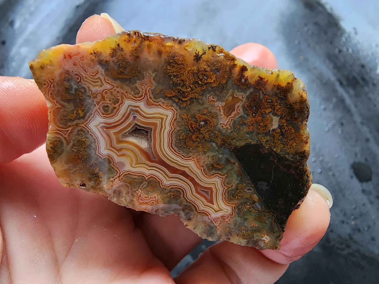 Druzy Plume Agate