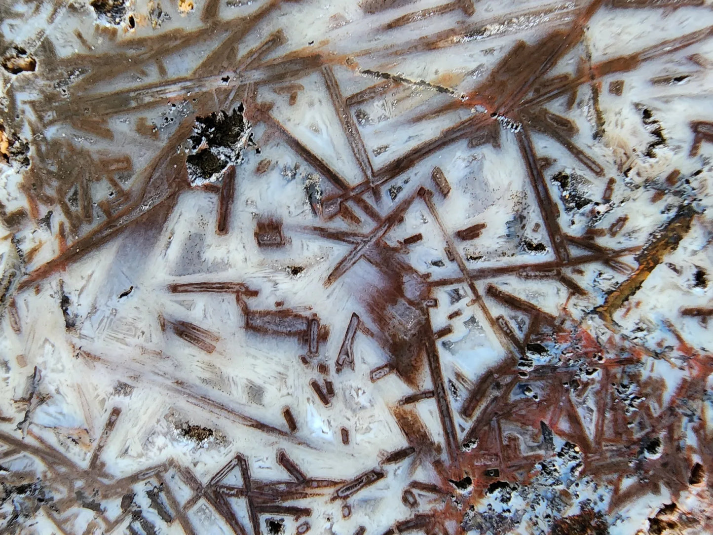 White Needle Agate