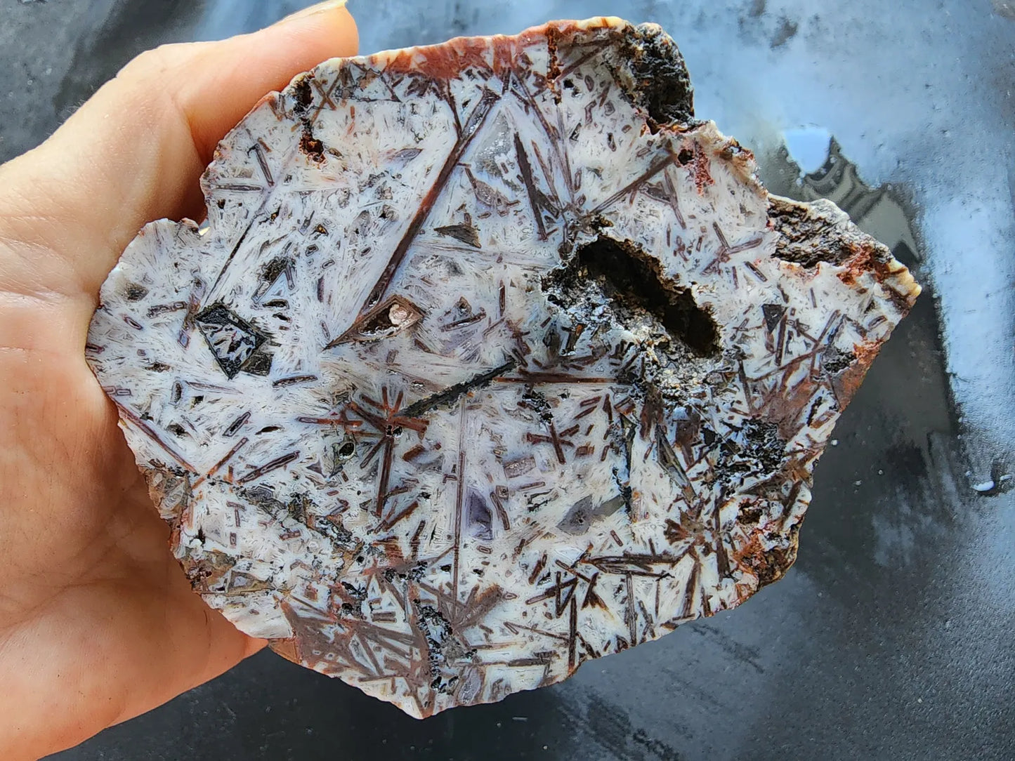 White Needle Agate
