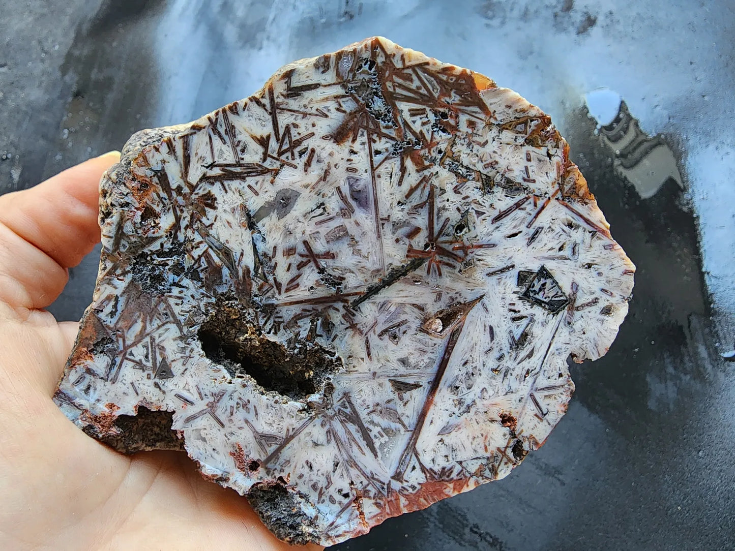 White Needle Agate