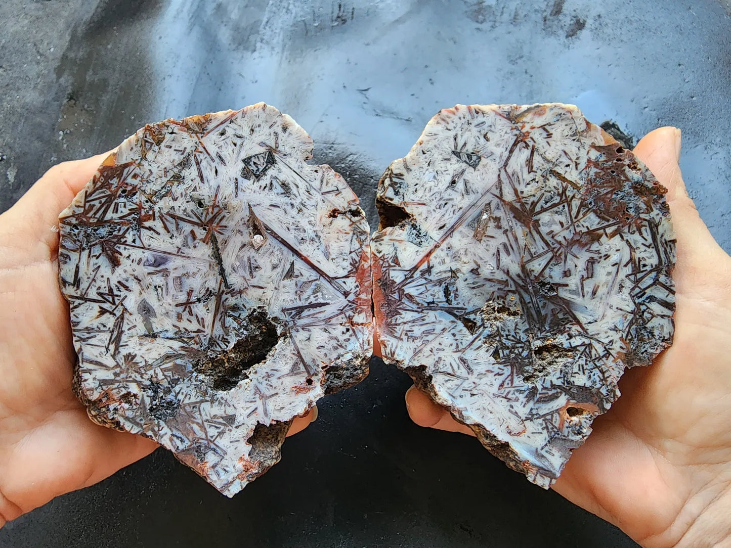 White Needle Agate
