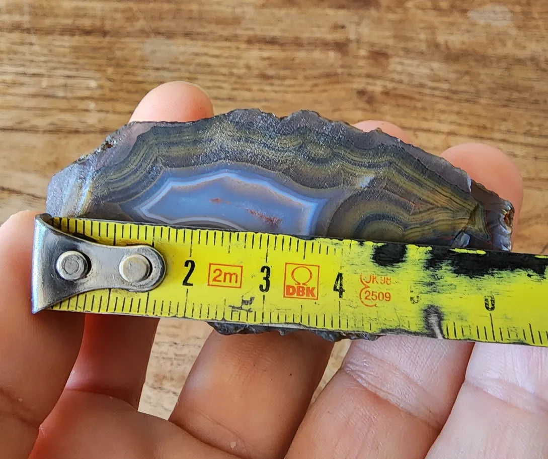 Blue & Green Fortification Agate