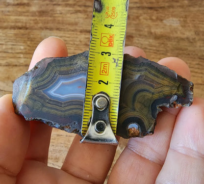 Blue & Green Fortification Agate