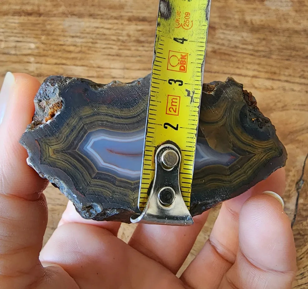 Blue & Green Fortification Agate
