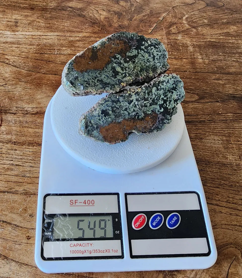 Raw Moss Agate Pair