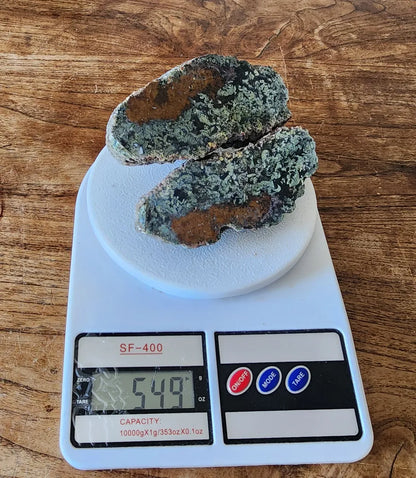 Raw Moss Agate Pair