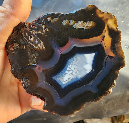 Black Banded Agate Pair - We❤️Rocks