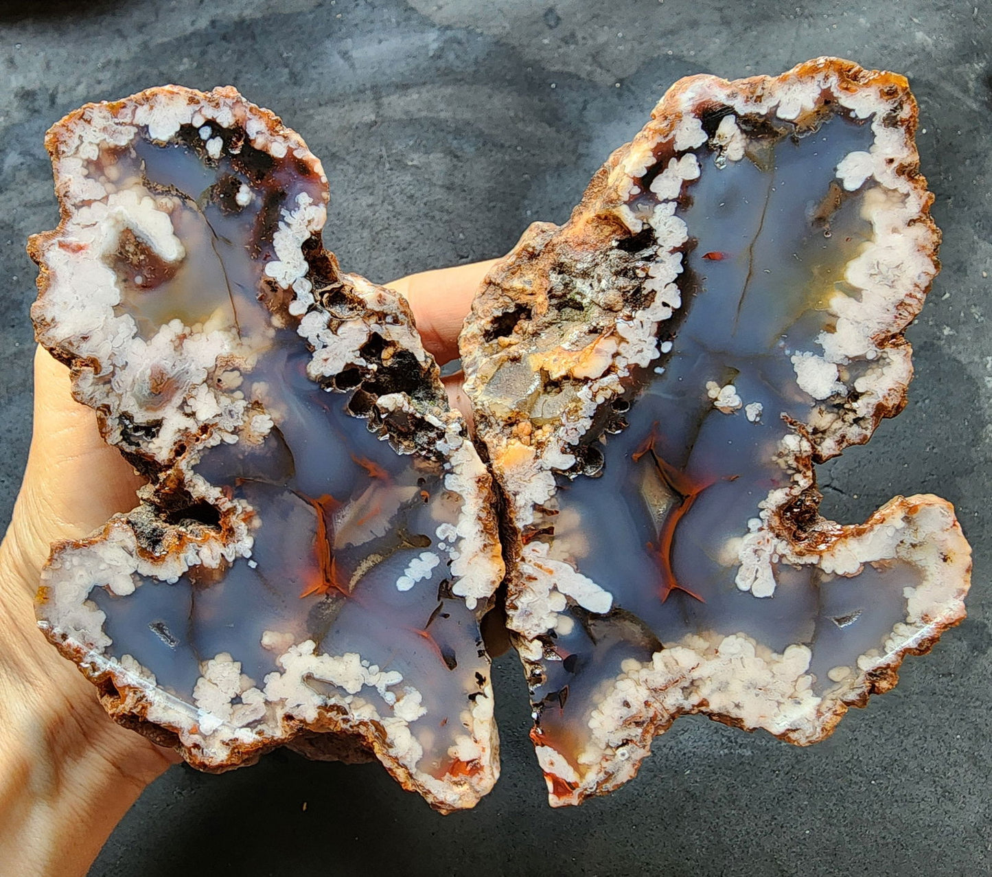 Blue Agate Pair - We❤️Rocks