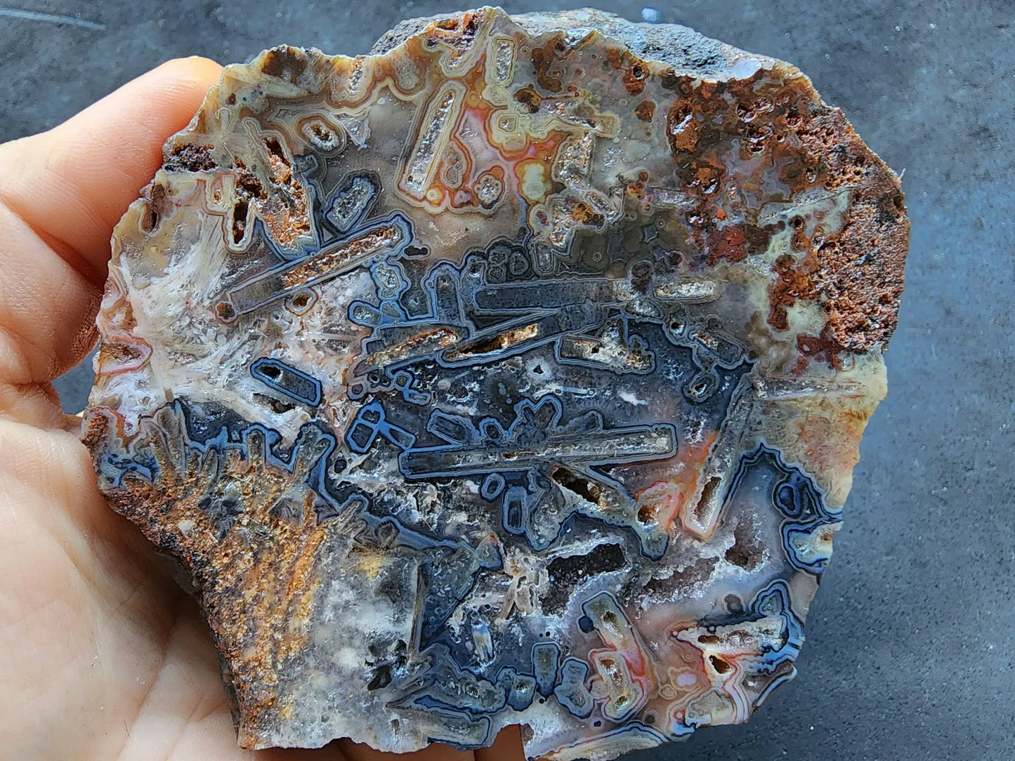 Blue Tube Agate