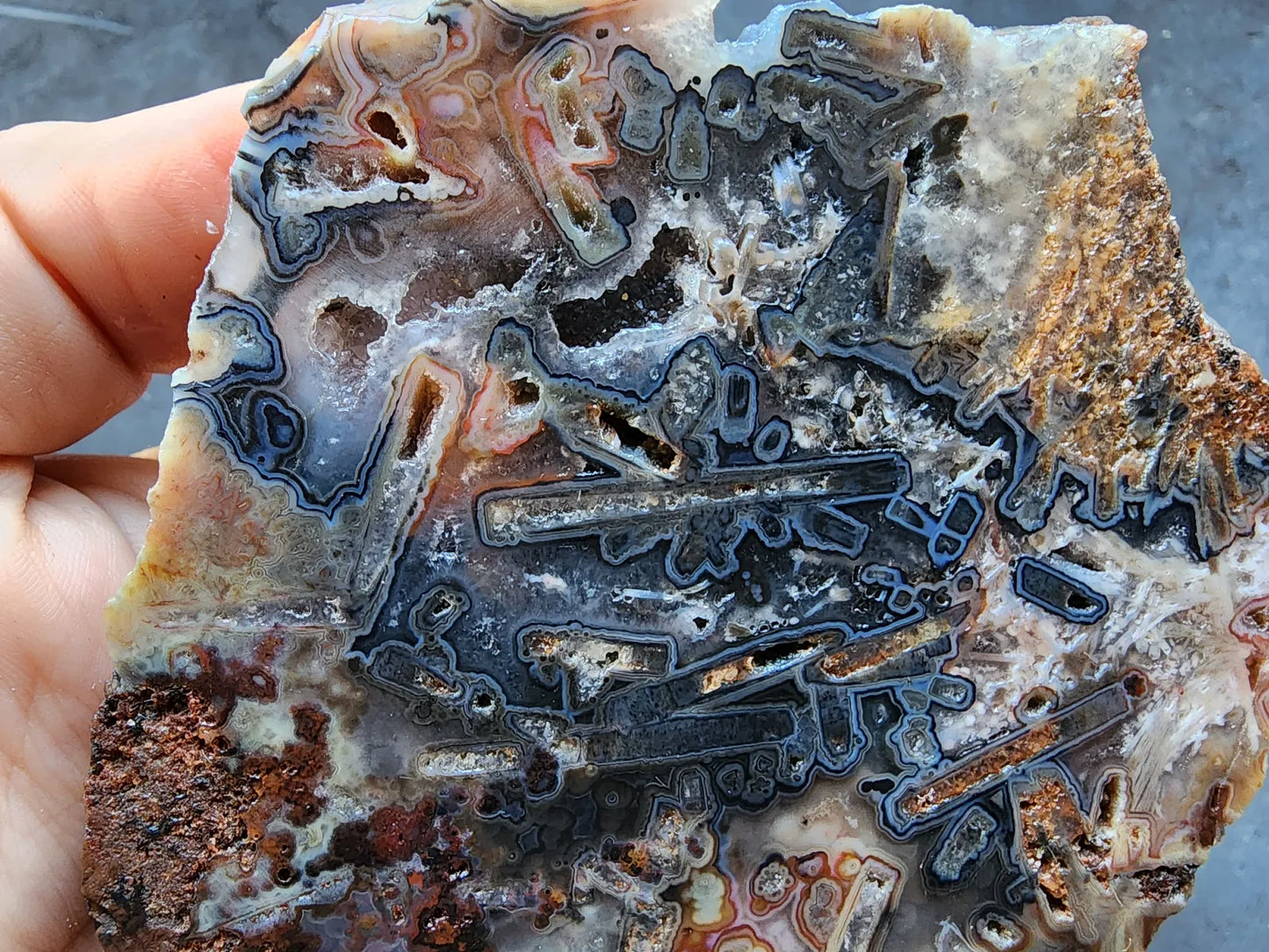 Blue Tube Agate