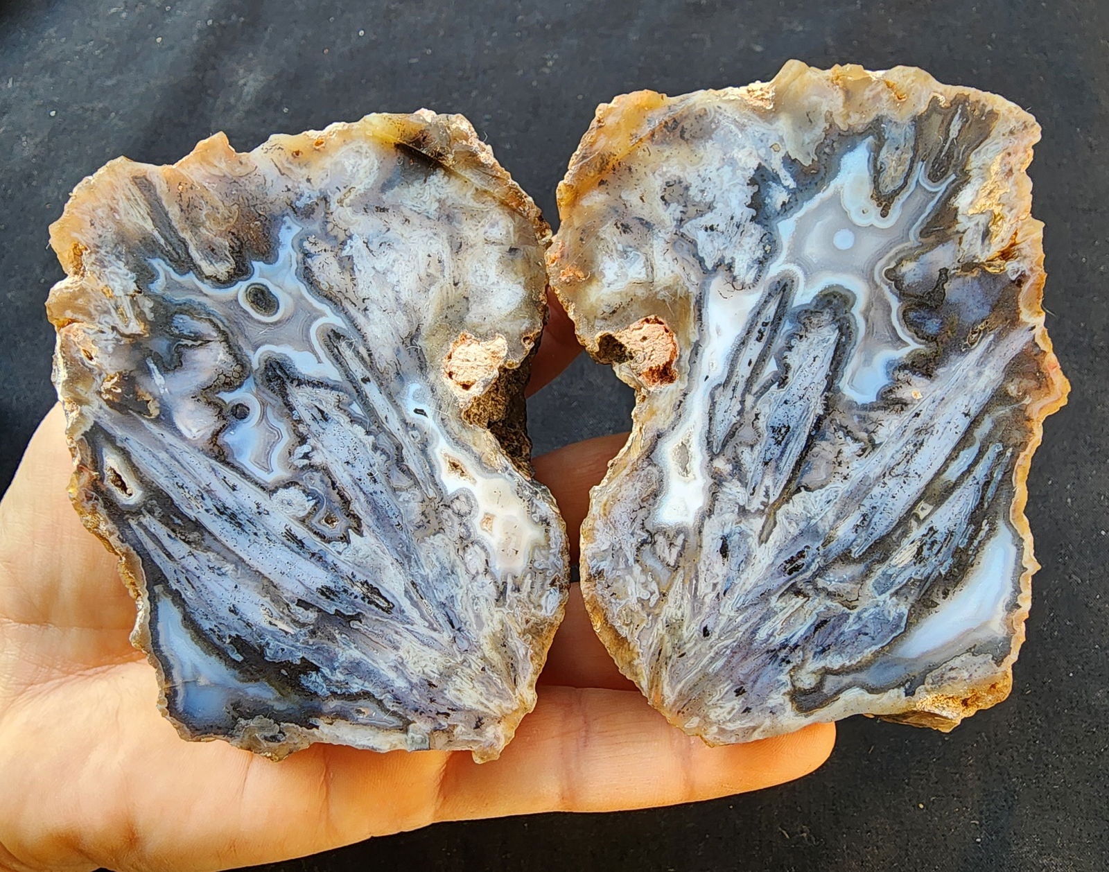 Gray & Lilac Agate Pair - We❤️Rocks