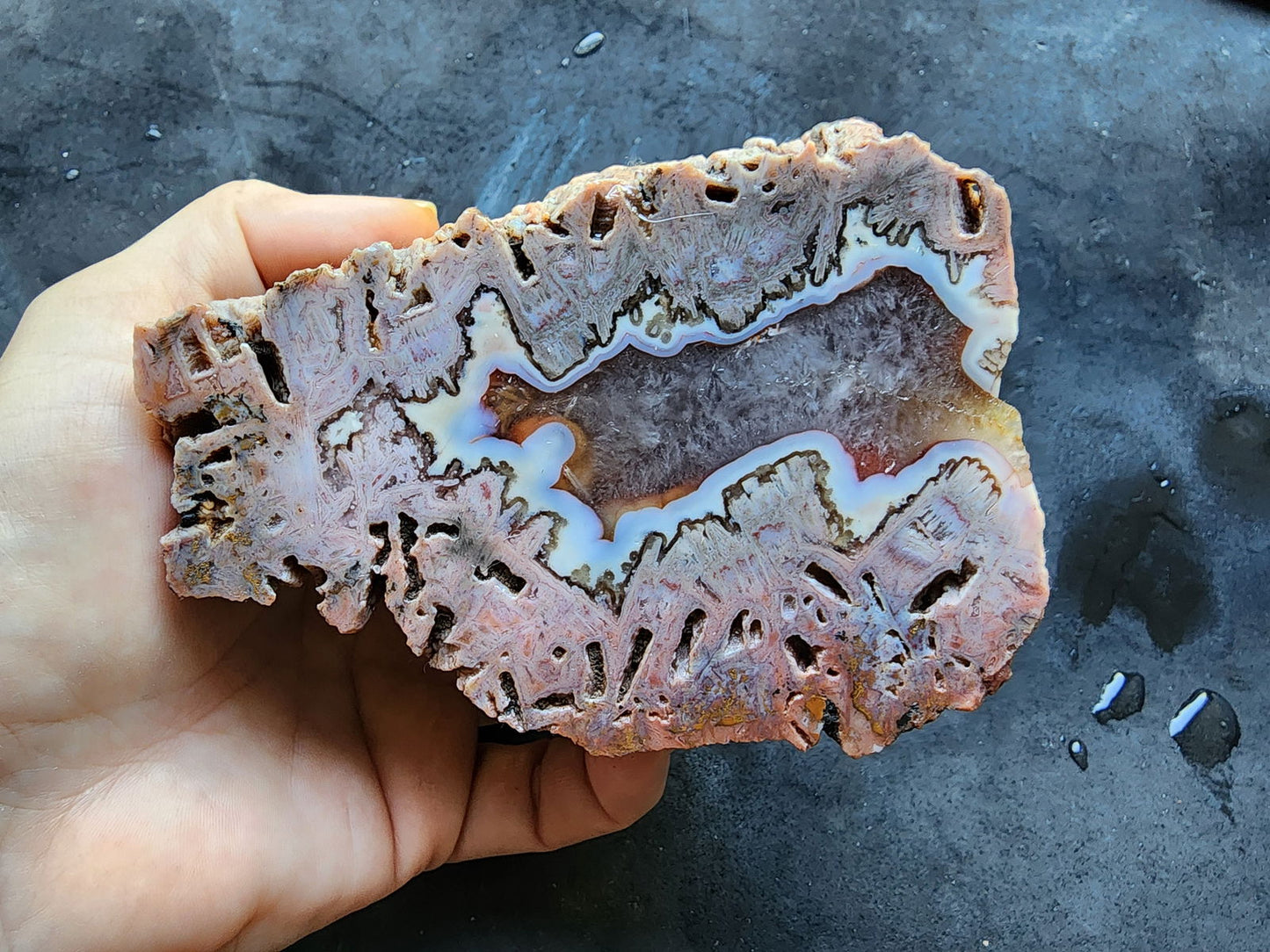 Pink Tube Agate - We❤️Rocks