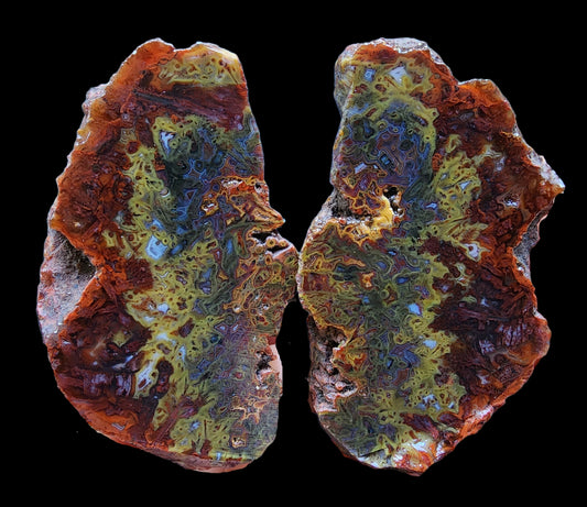 Colorful Agate Pair
