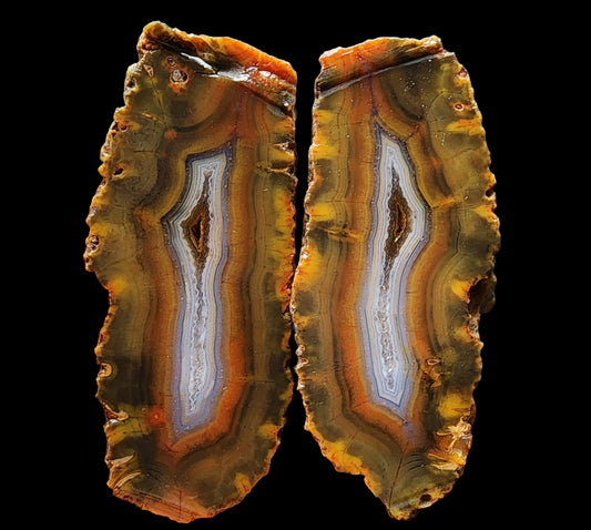 Orange & Green Banded Agate