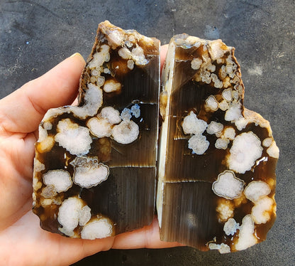 Flower Agate Pair