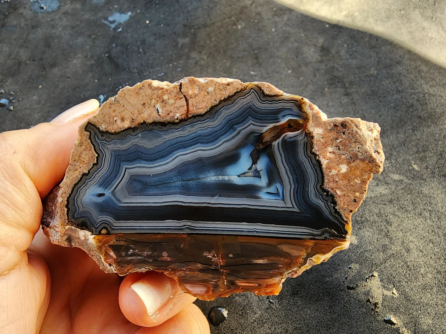 Blue Agate Pair