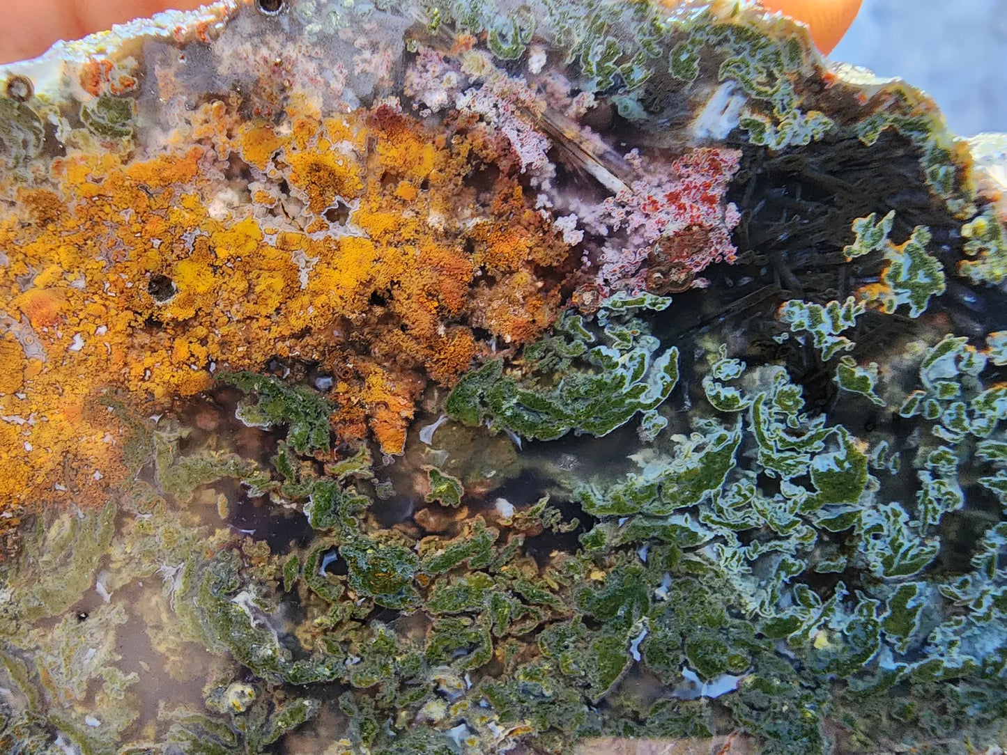 Raw Moss Agate Pair