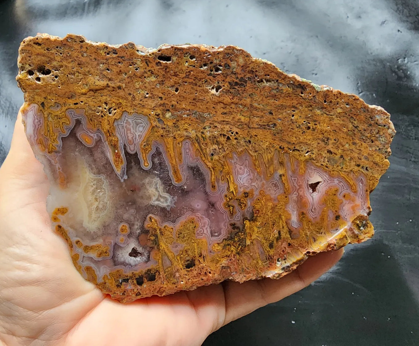 Plume Agate Slab