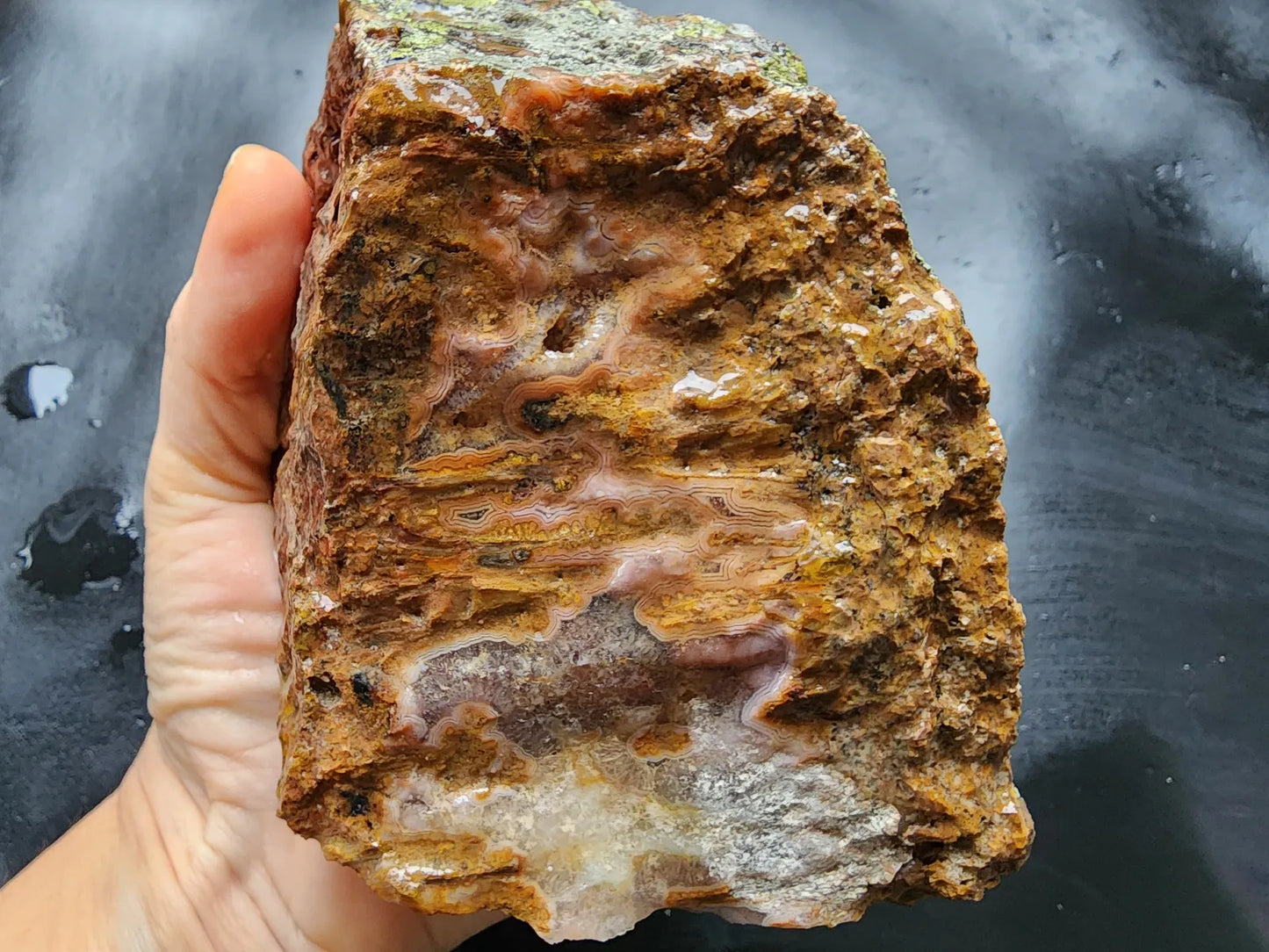 Plume Agate Slab