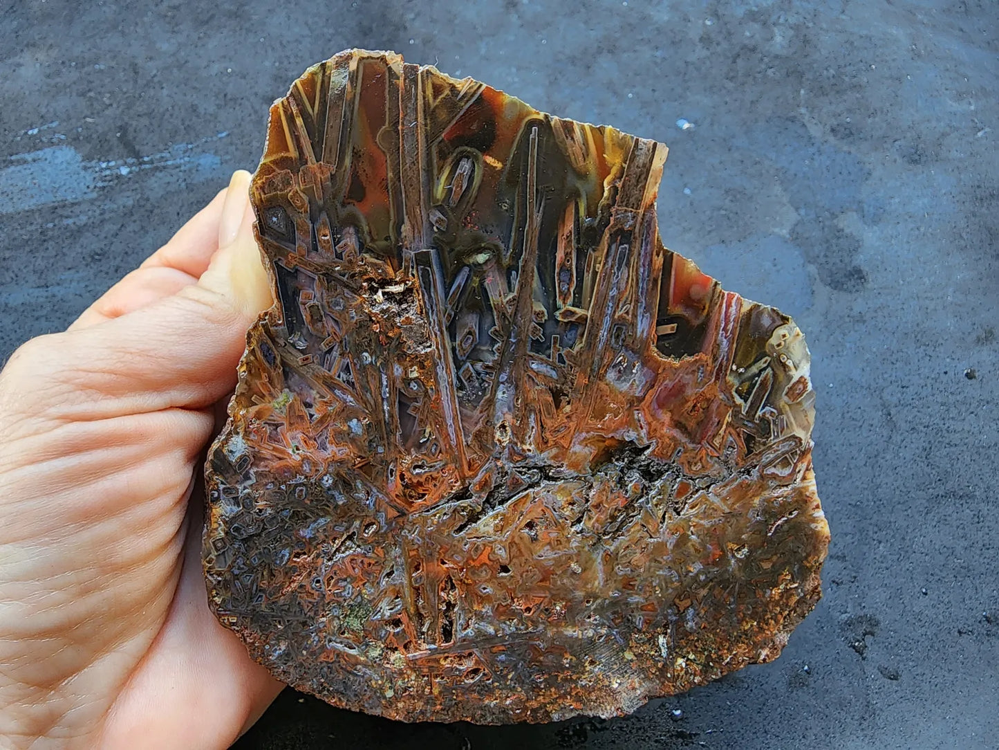 Red Tube Agate